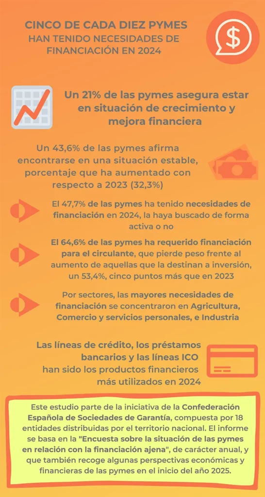 XIV Informe de financión de la Pyme en España infografia 1